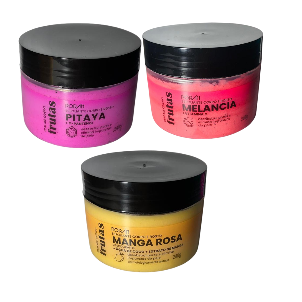 Esfoliante Corpo e Rosto Porán Linha Bem Me Quero – Vegano e Nutritivo