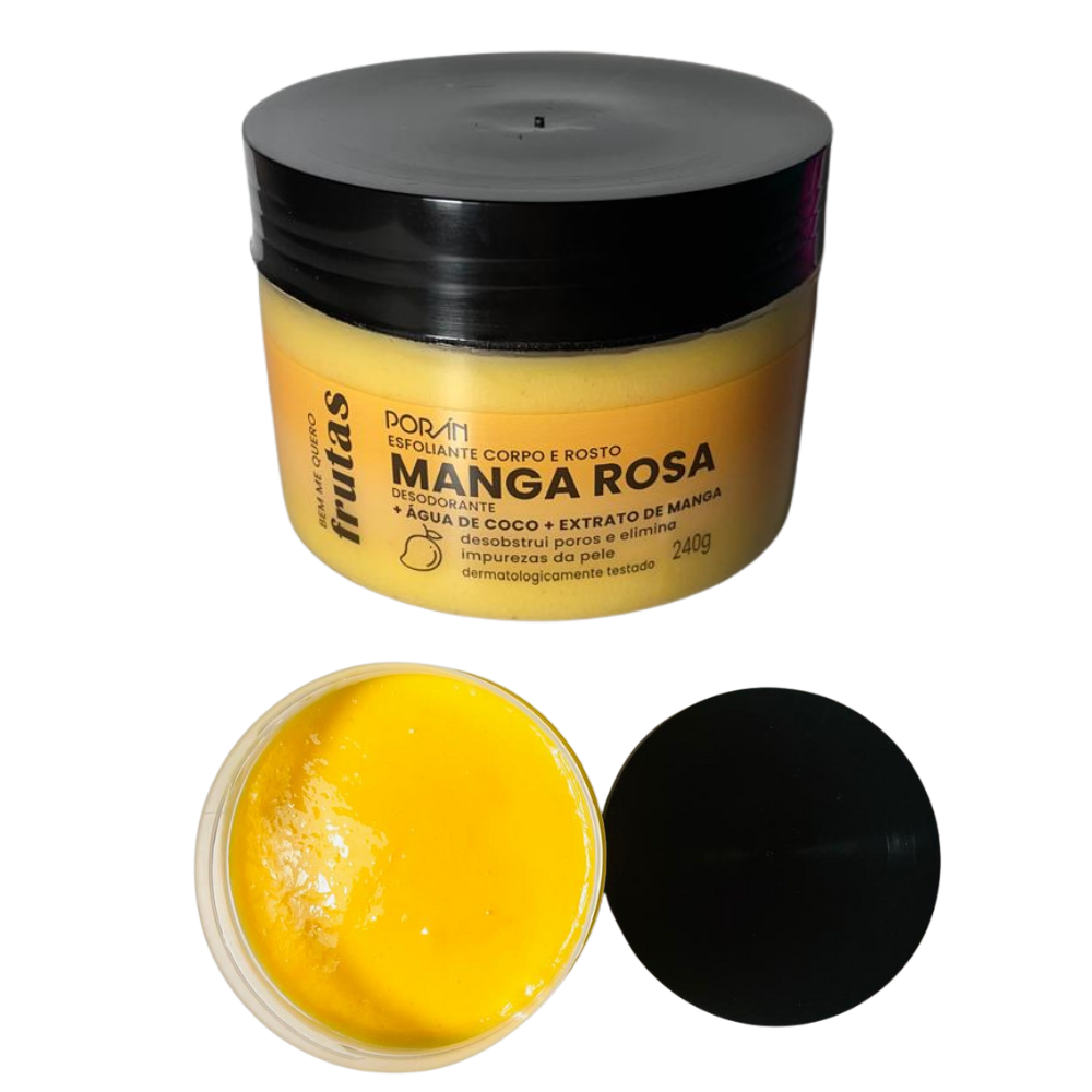 Esfoliante Corpo e Rosto Porán Linha Bem Me Quero – Vegano e Nutritivo