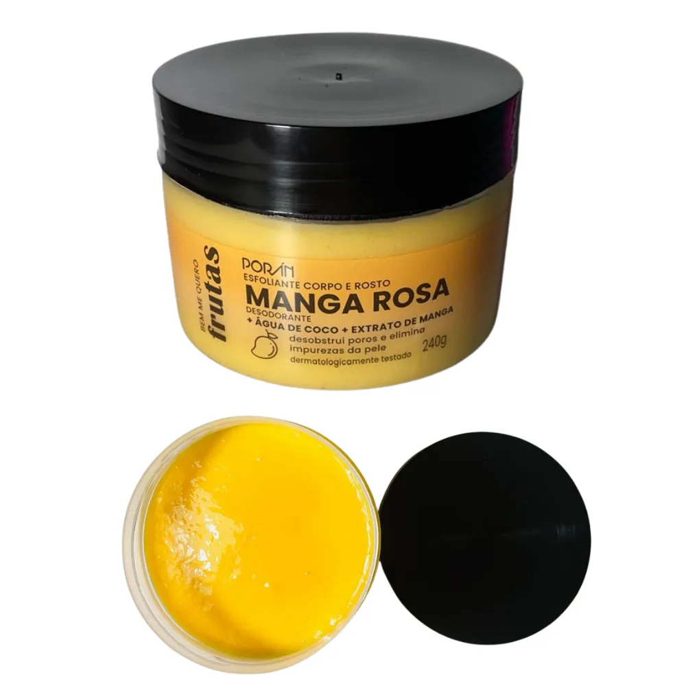 Esfoliante Corpo e Rosto Porán Linha Bem Me Quero – Vegano e Nutritivo