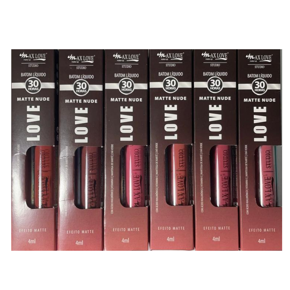 Batom Líquido Max Love 30 Horas – Efeito Matte e Longa Duração