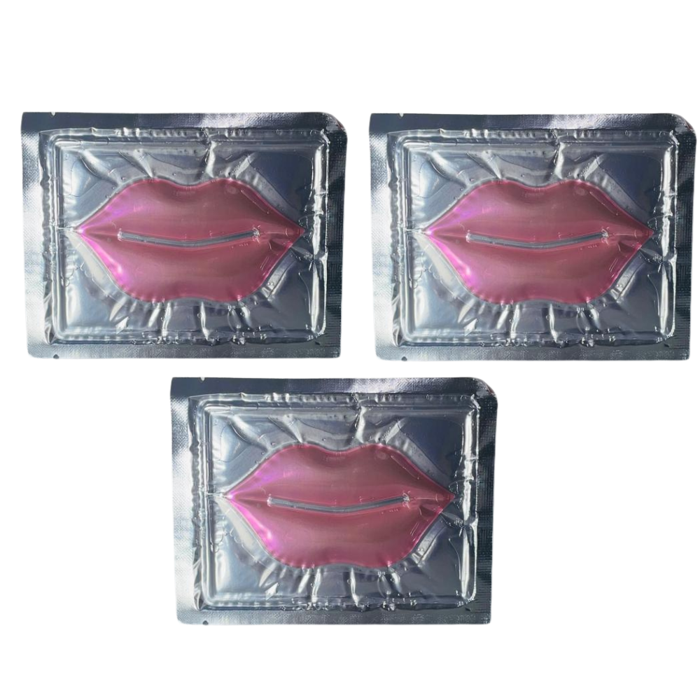 Kit 3 Máscaras Labiais de Colágeno Vivai – Hidratação Profunda e Efeito Plump