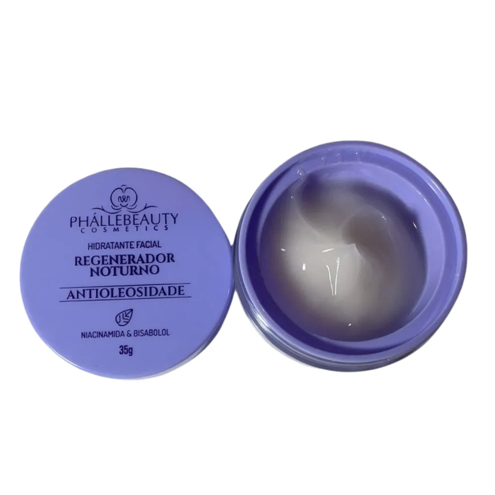 GEL Creme Hidratante Facial PHÁLLEBEAUTY - Regenerador Noturno - detalhe